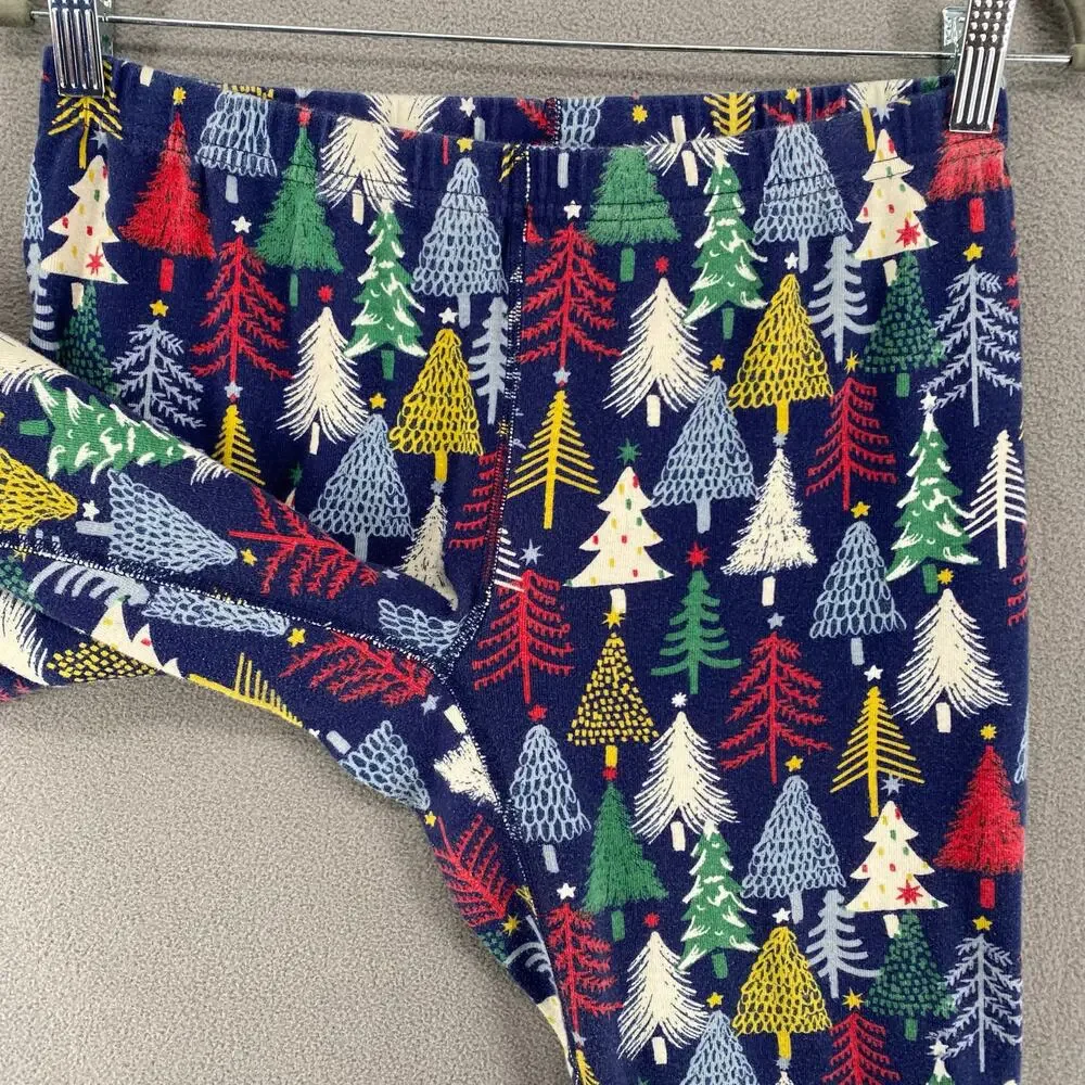 Hanna Andersson Twinkly Trees on Navy Holiday‎ Pajama Pants Womens M Christmas